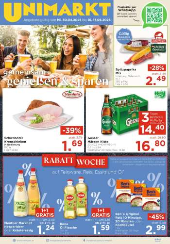 Angebote UNIMARKT - 30.4.2025 - 13.5.2025.