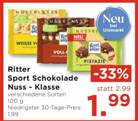 Ritter Sport Schokolade Nuss - Klasse