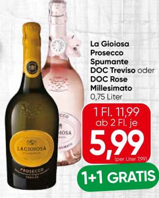 La Gioiosa Prosecco Spumante DOC Treviso oder DOC Rose Millesimato