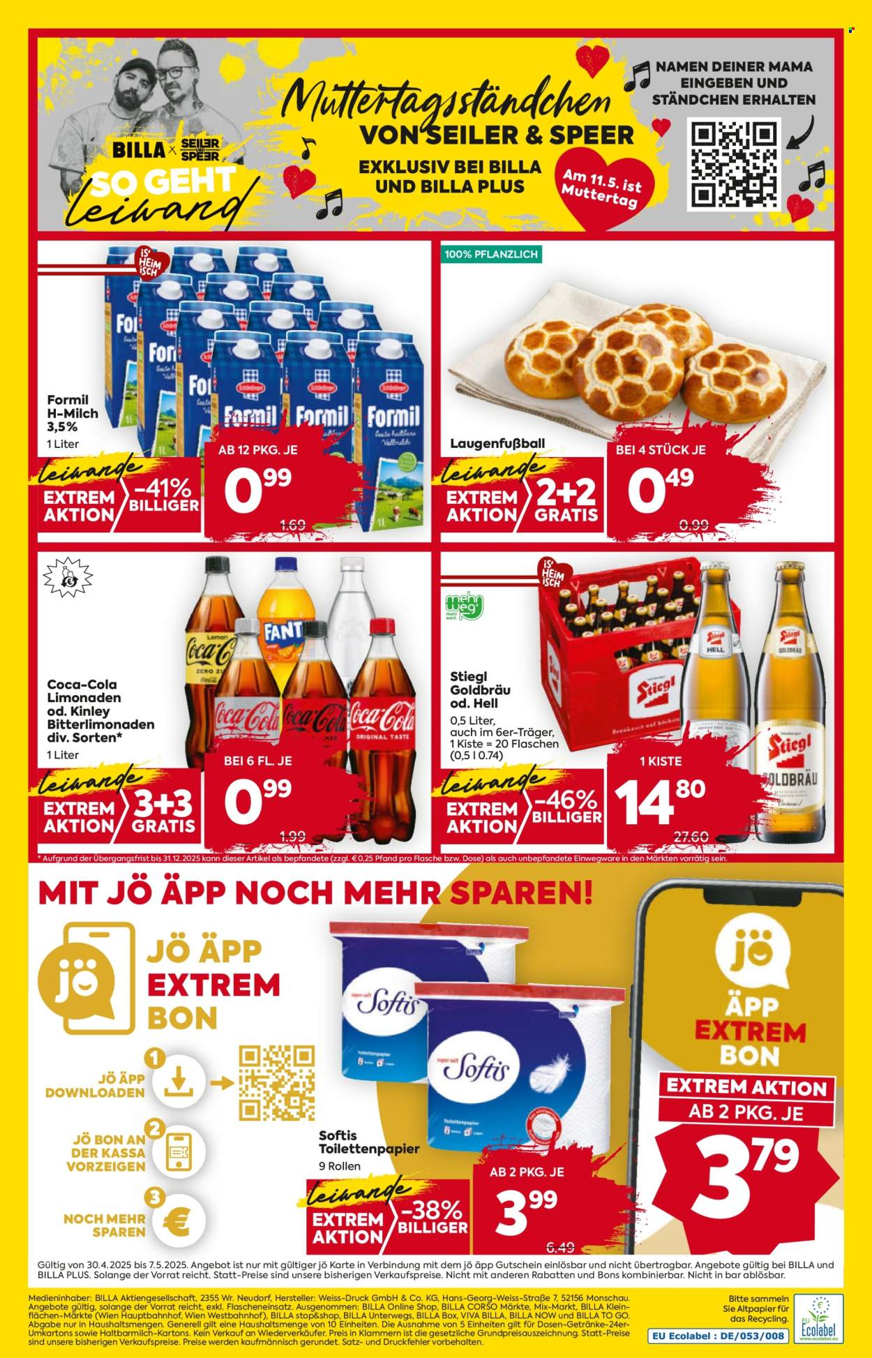 Angebote Billa - 30.4.2025 - 7.5.2025. Seite 1