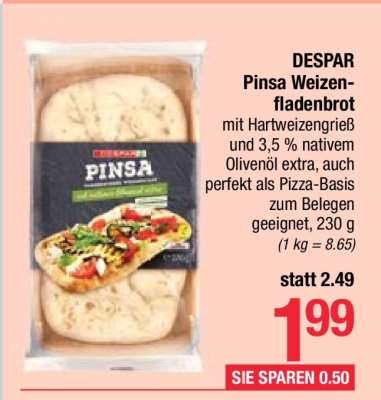 DESPAR Pinsa Weizenfladenbrot
