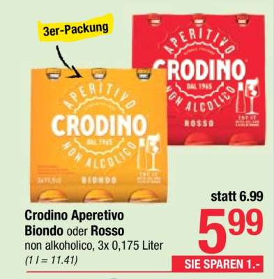 Crodino Aperetivo Biondo oder Rosso