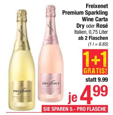 Freixenet Premium Sparkling Wine Carta