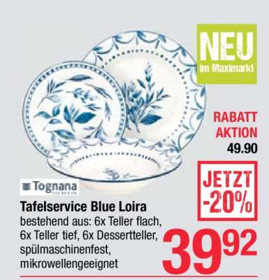 Tafelservice Blue Loira