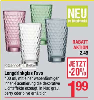 Longdrinkglas Favo
