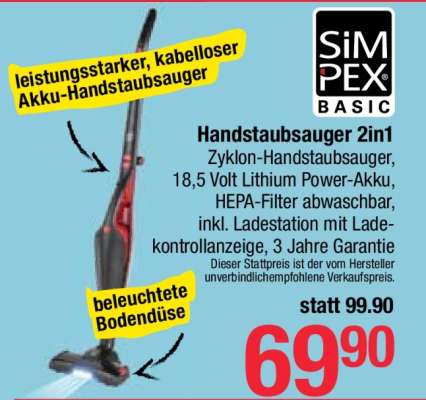 Handstaubsauger 2in1