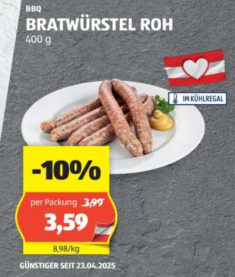 BRATWÜRSTEL ROH