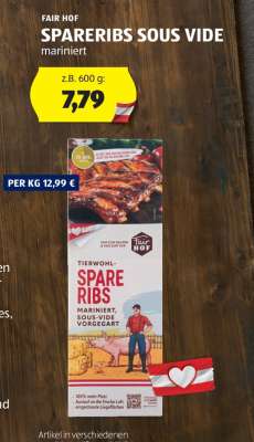 FAIR HOF SPARERIBS SOUS VIDE