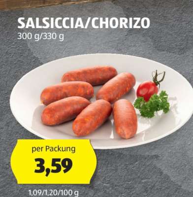 SALSICCIA/CHORIZO