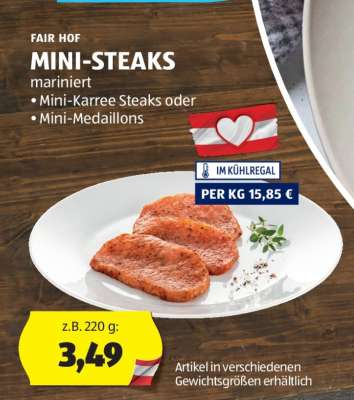 FAIR HOF MINI-STEAKS