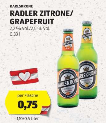 KARLSKRONE RADLER ZITRONE/GRAPEFRUIT