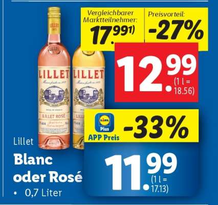 Lillet Blanc oder Rose