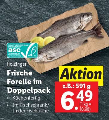 Frische Forelle im Doppelpack