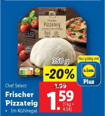 Frischer Pizzateig