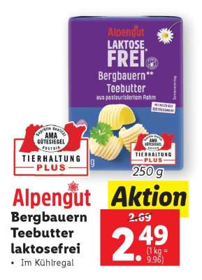 Alpengut Bergbauern Teebutter laktosefrei