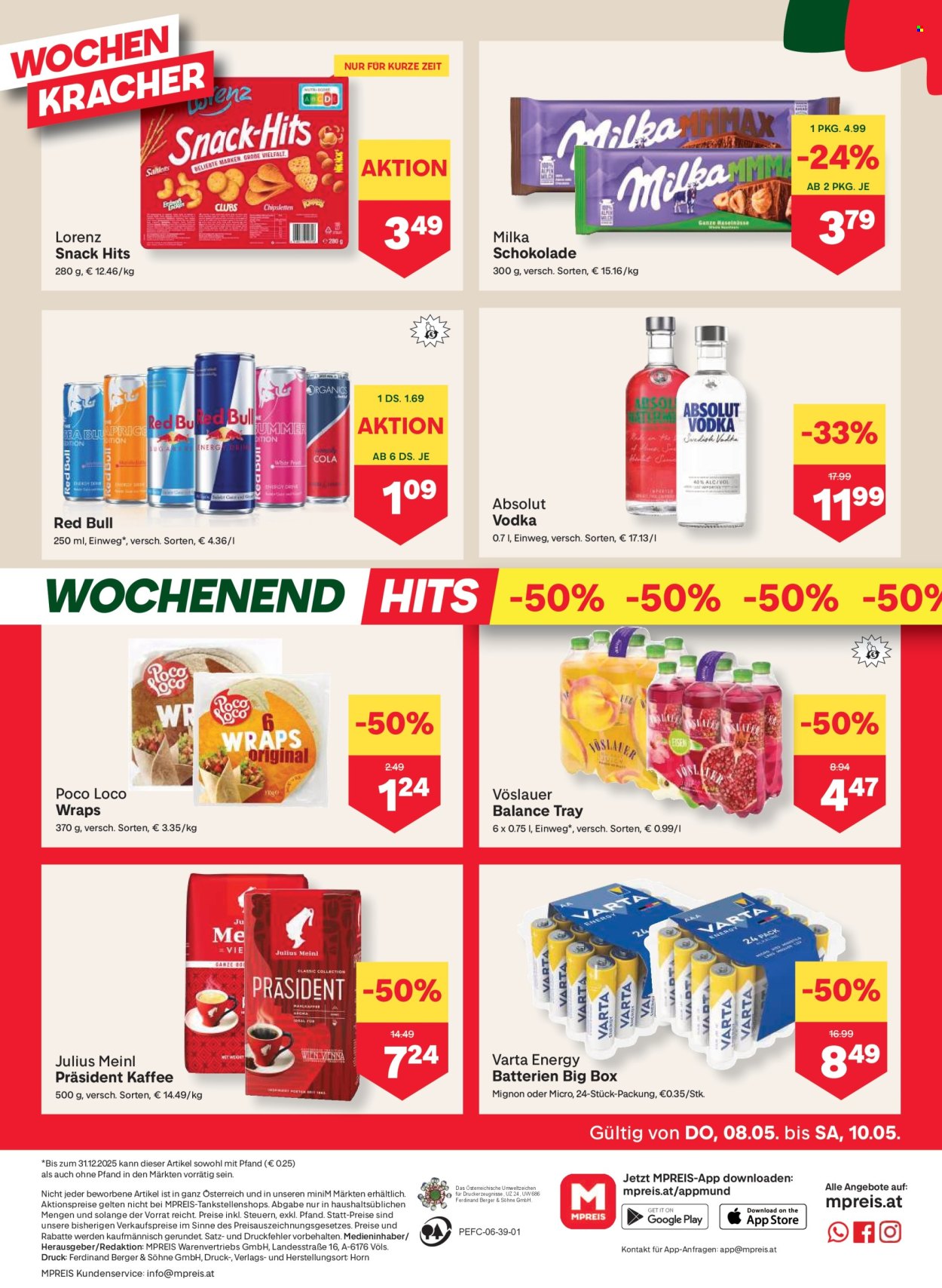 Angebote MPREIS - 8.5.2025 - 14.5.2025. Seite 1