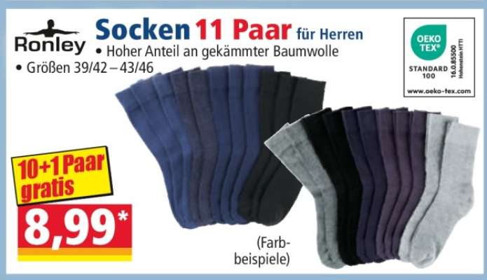 Ronley Socken 11 Paar für Herren
