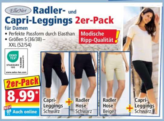 Radler- und Capri-Leggings 2er-Pack