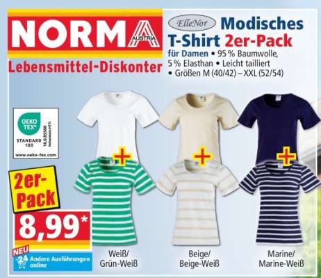 Modisches T-Shirt 2er-Pack