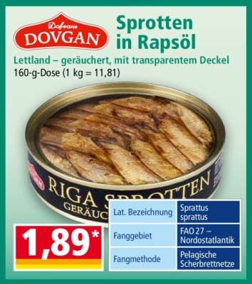 Sprotten in Rapsöl