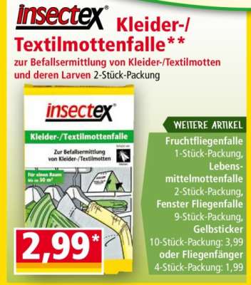Kleider-/Textilmottenfalle