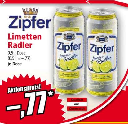 Zipfer Limetten Radler