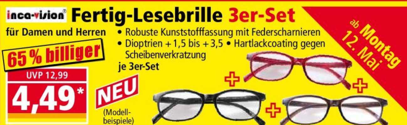 Fertig-Lesebrille 3er-Set