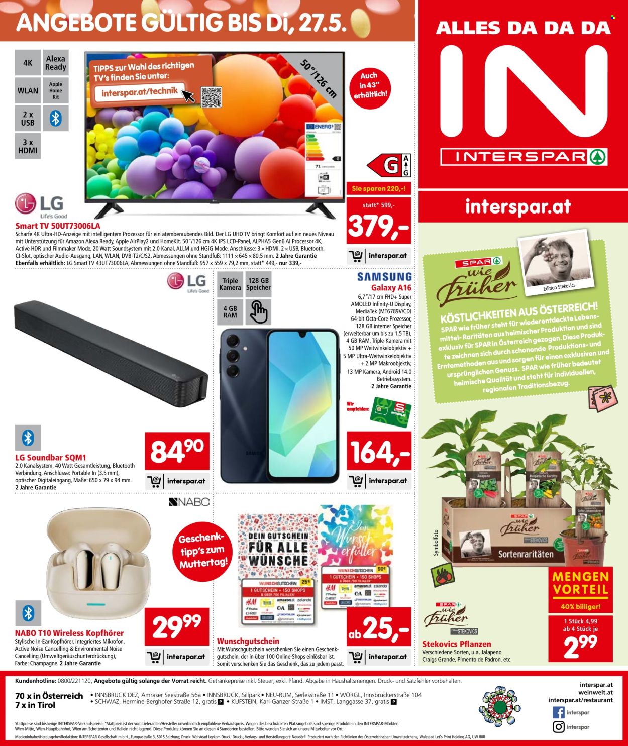 Angebote INTERSPAR - 8.5.2025 - 21.5.2025. Seite 1