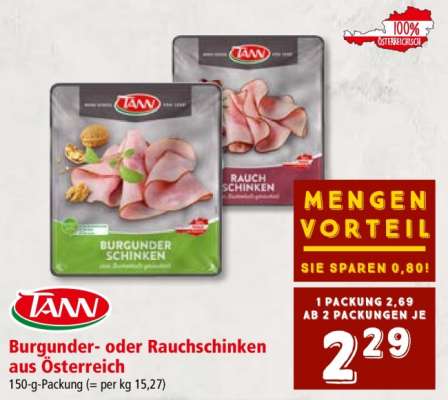 Burgunder- oder Rauchschinken aus Österreich