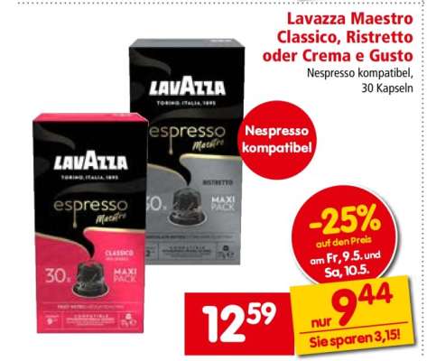 Lavazza Maestro Classico, Ristretto oder Crema e Gusto