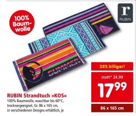 RUBIN Strandtuch Kos