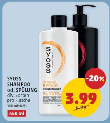SYOSS SHAMPOO od. SPÜLUNG