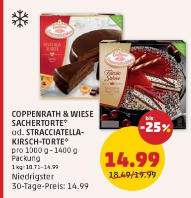 COPPENRATH & WIESE Sachertorte od. Stracciatella-Kirsch-Torte