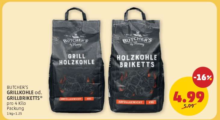 BUTCHER'S GRILLKOHLE od. GRILLBRIKETTS