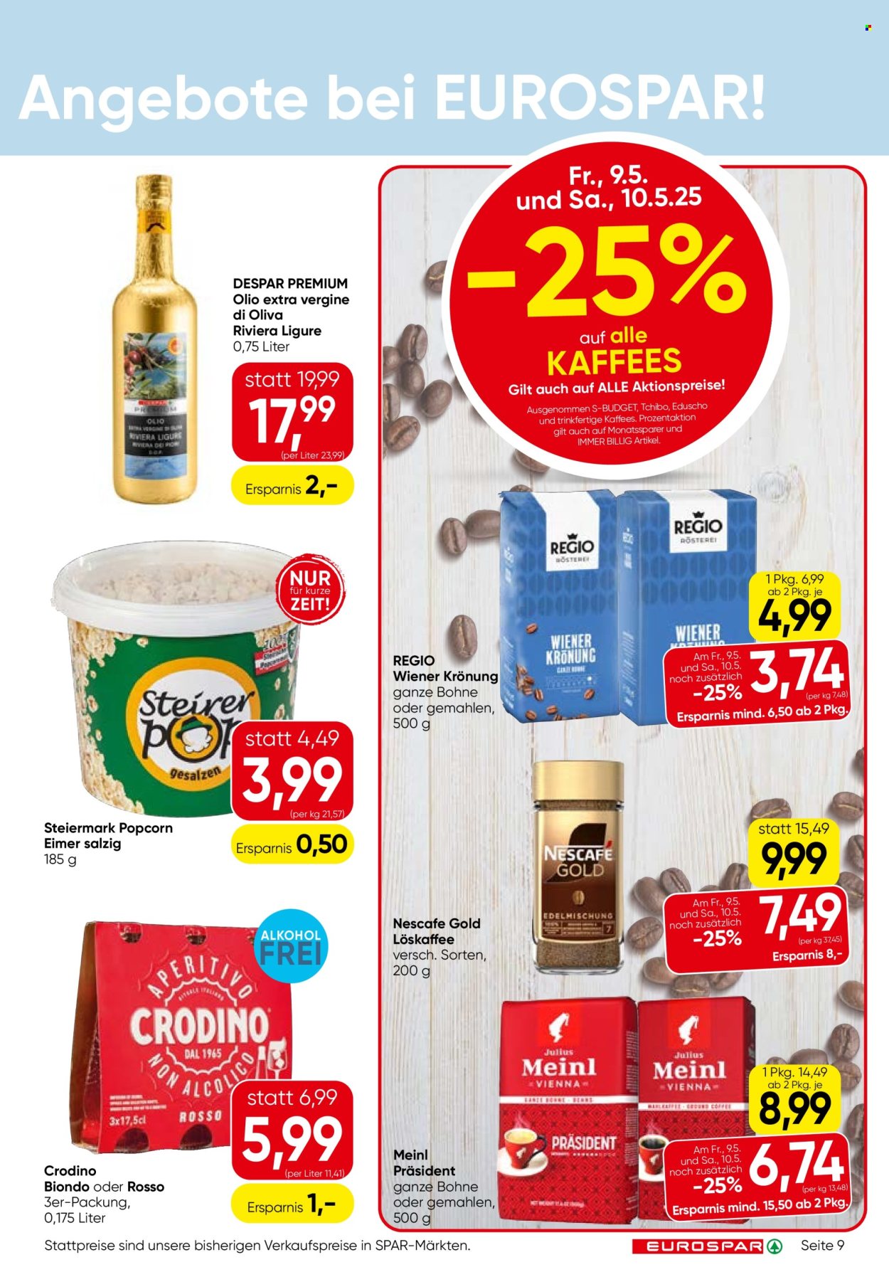 Angebote EUROSPAR - 8.5.2025 - 21.5.2025. Seite 1