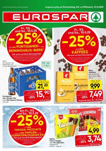 Angebote EUROSPAR - 8.5.2025 - 21.5.2025.