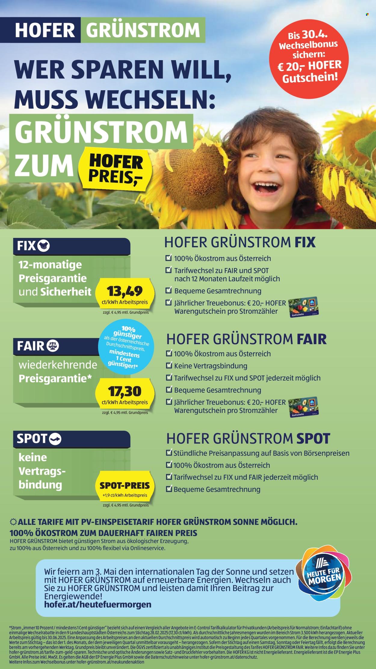 Angebote Hofer - 8.5.2025 - 15.5.2025. Seite 1
