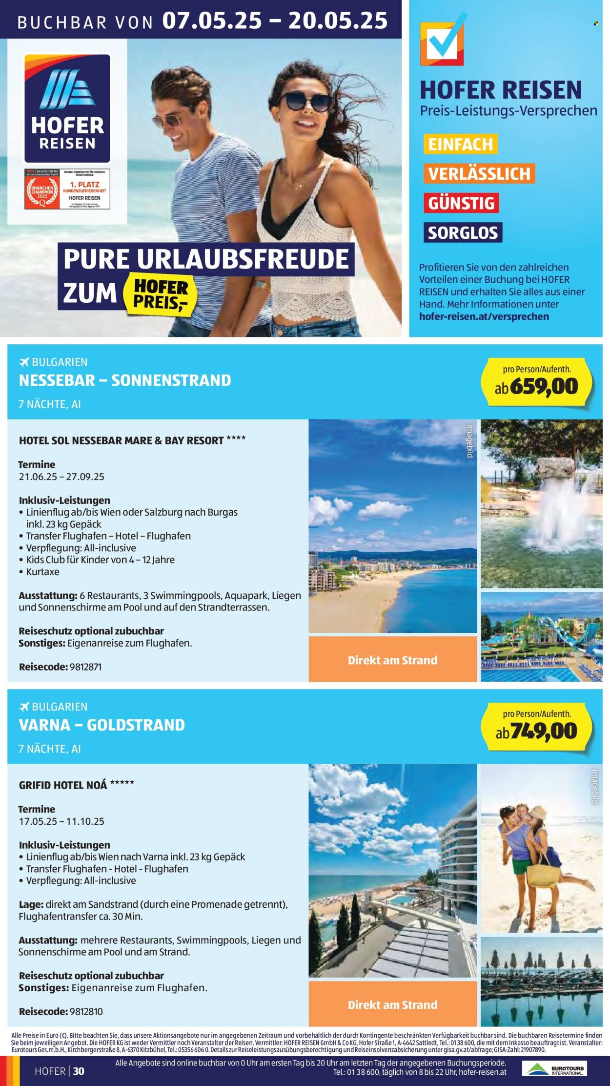 Angebote Hofer - 8.5.2025 - 15.5.2025. Seite 1