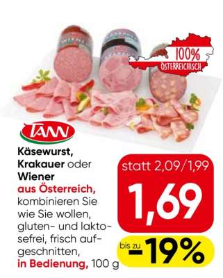 Käsewurst, Krakauer oder Wiener