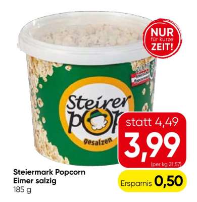 Steiermark Popcorn Eimer salzig