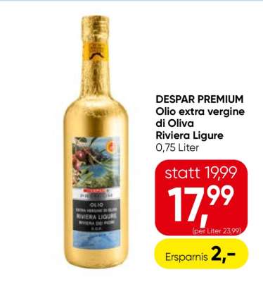 DESPAR PREMIUM Olio extra vergine di Oliva Riviera Ligure