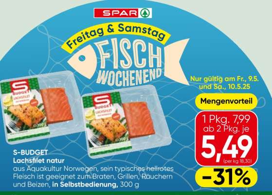 S-BUDGET Lachsfilet natur
