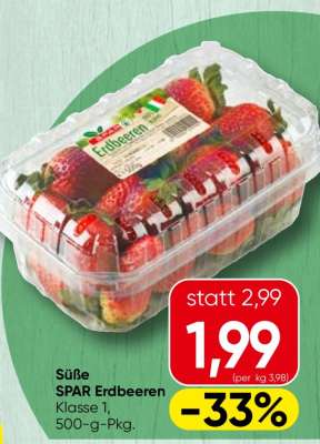 Süße SPAR Erdbeeren