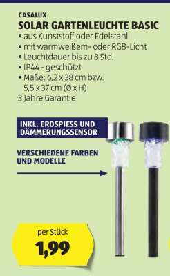 SOLAR GARTENLEUCHTE BASIC