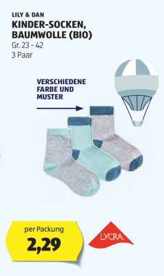 LILY & DAN KINDER-SOCKEN, BAUMWOLLE (BIO)