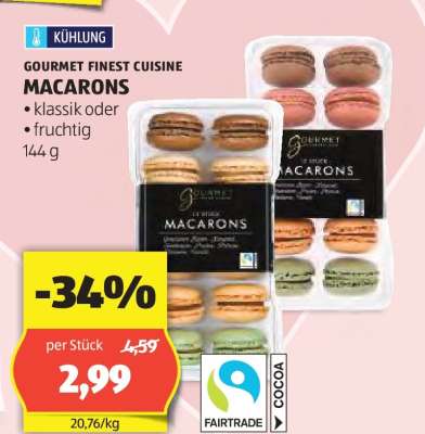GOURMET FINEST CUISINE MACARONS