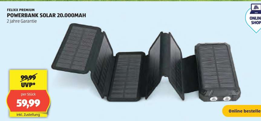 FELIXX PREMIUM POWERBANK SOLAR 20.000MAH
