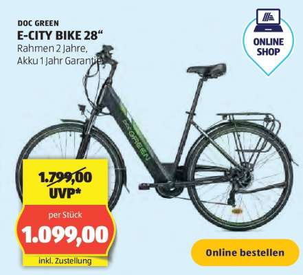 DOC GREEN E-CITY BIKE 28“