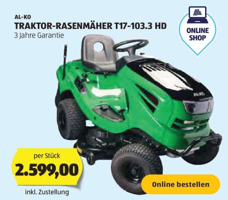 AL-KO TRAKTOR-RASENMÄHER T17-103.3 HD