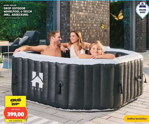 DROP OUTDOOR WHIRLPOOL Ø 185CM INKL. ABDECKUNG